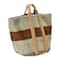 Hello Honey® 24" Rust Striped Woven Jute Tote with Liner